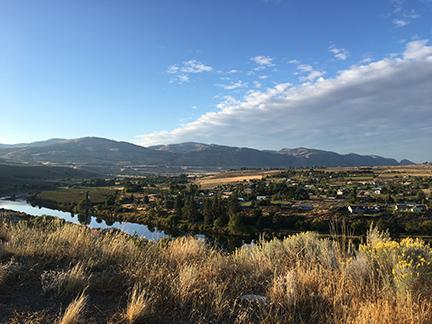 Image of Okanogan River and Omak, Washington